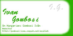 ivan gombosi business card